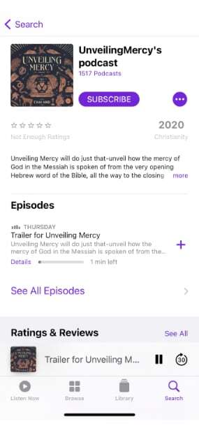 Subscribe to Unveiling Mercy Podcast